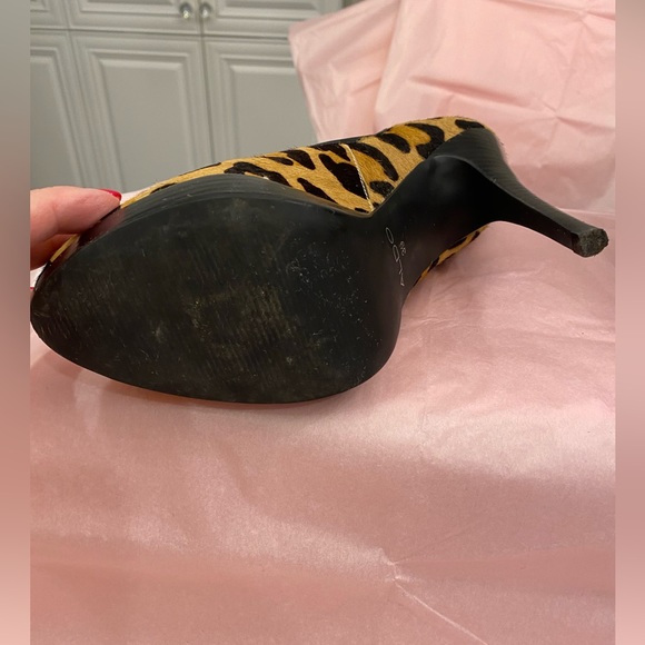 Gently Used Aldo Size 39 Leather Leopard Print Platform Bootie - Picture 10 of 13